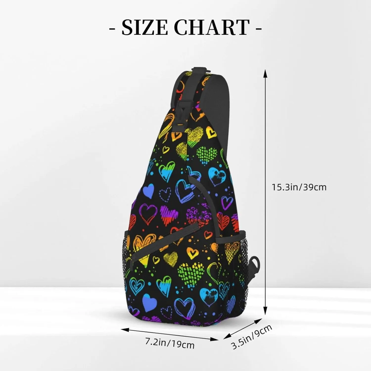 Rainbow LGBT Pride Sling Backpack, Multipurpose Lgbt Crossbody Shoulder Bag Travel Hiking Daypack for Men Women