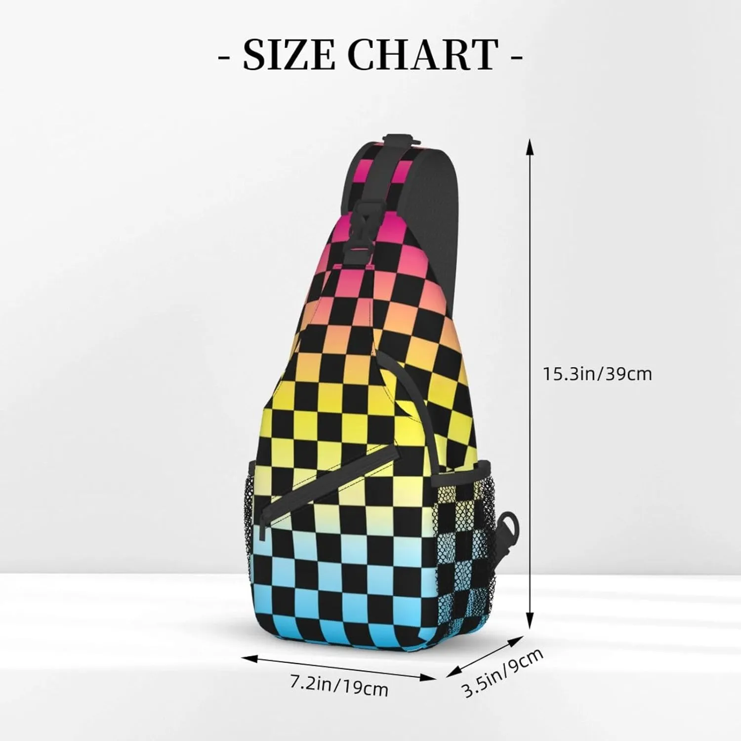 Rainbow LGBT Pride Sling Bag LGBT Crossbody Sling Backpack Multipurpose LGBT Chest Bag for Women Cycling