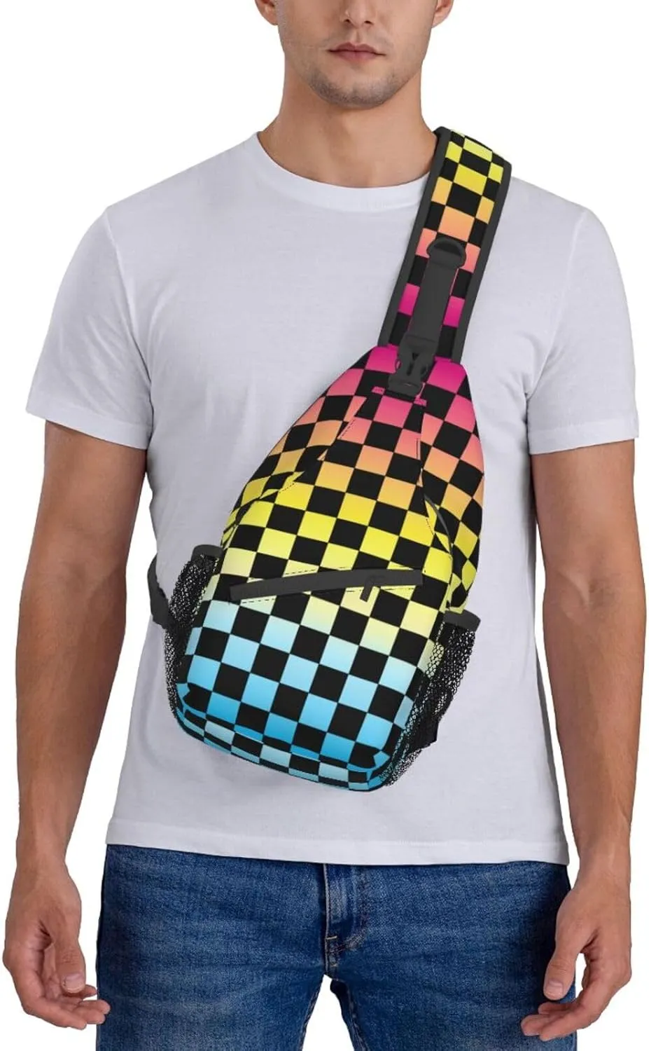 Rainbow LGBT Pride Sling Bag LGBT Crossbody Sling Backpack Multipurpose LGBT Chest Bag for Women Cycling