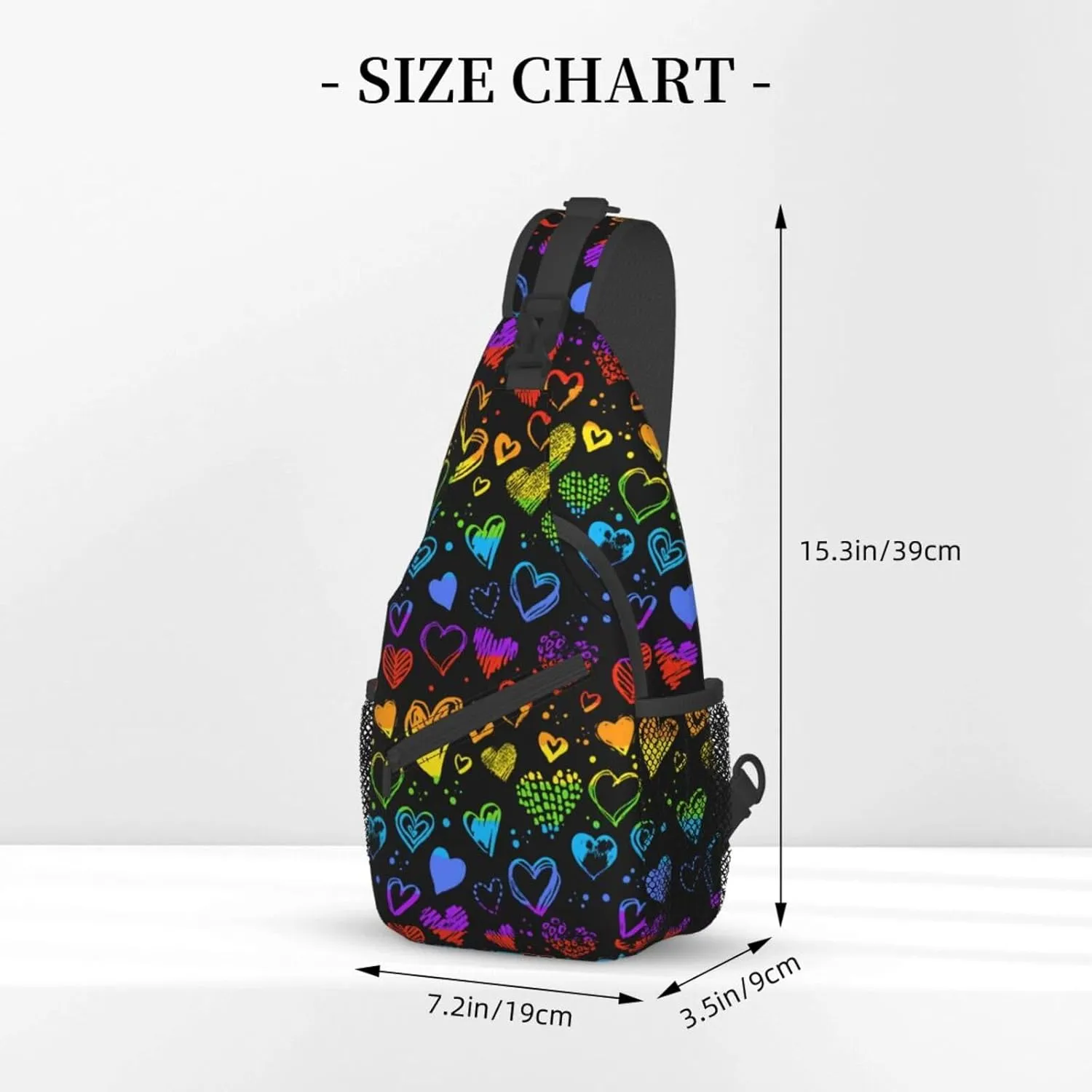 Rainbow LGBT Pride Sling Bag LGBT Crossbody Sling Backpack Multipurpose LGBT Chest Bag for Women Cycling