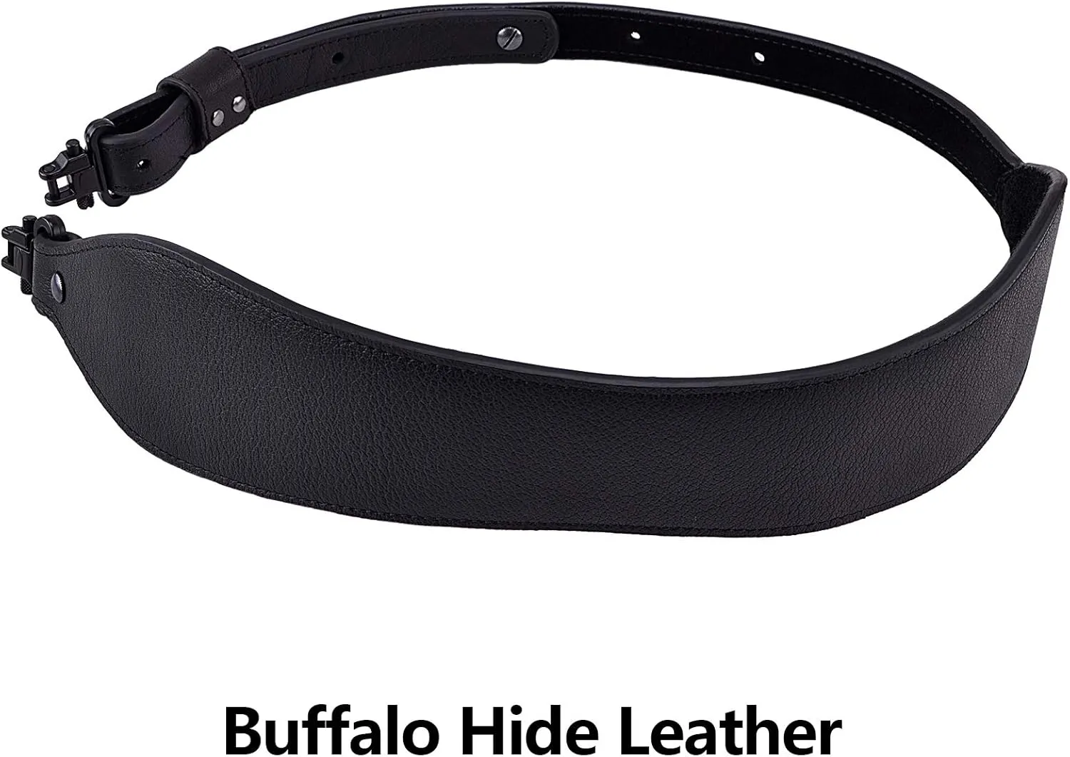 Raiseek Rifle Sling Buffalo Hide Leather Sling with Swivels, Durable Gun Strap, Metal Hardware 1" Wide