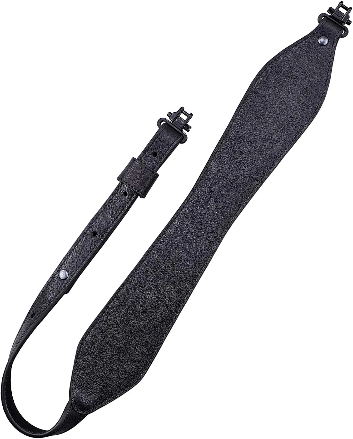 Raiseek Rifle Sling Buffalo Hide Leather Sling with Swivels, Durable Gun Strap, Metal Hardware 1" Wide