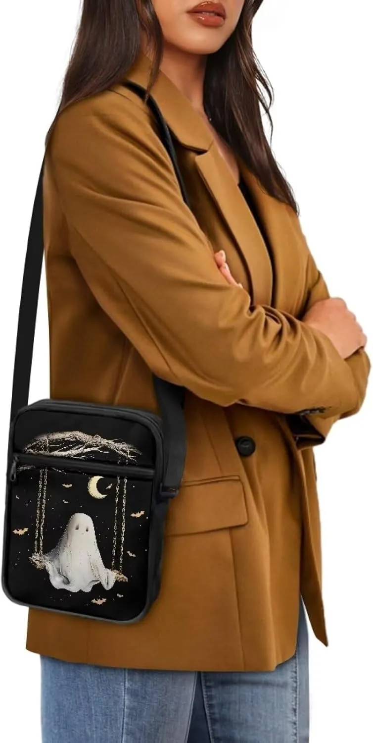 Rchsmod Small Crossbody Bag for Women Men Messenger Bag with Adjustable Strap, Sling Bag Cell Phone Purse with Zipper Closure