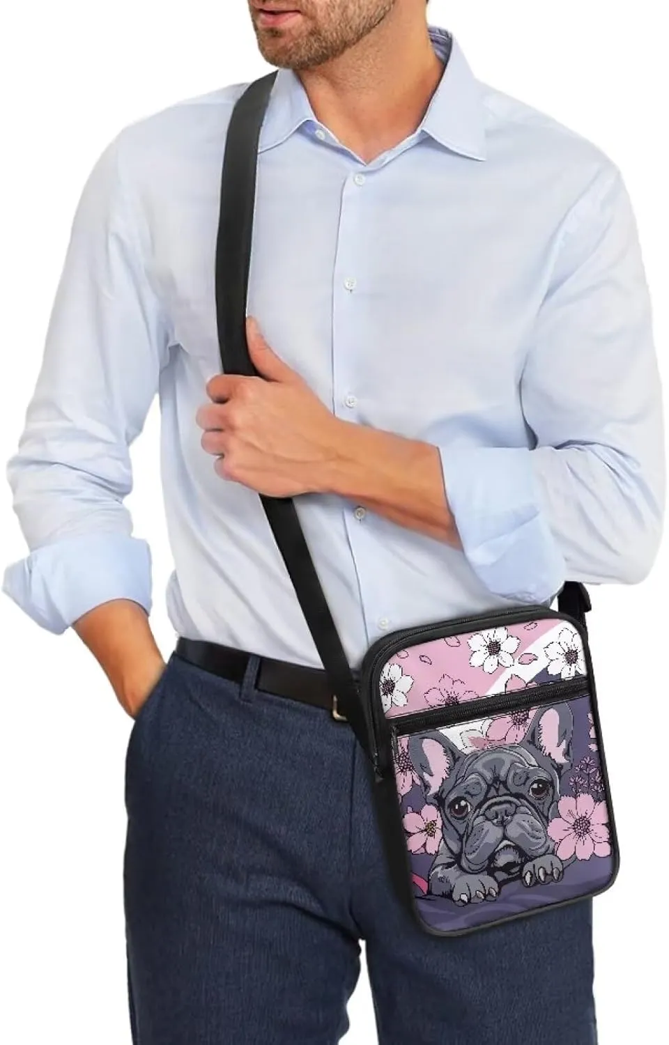 Rchsmod Small Messenger Bag for Men Women Crossbody Shoulder Bag Sling Bag Cell Phone Purse Travel Bag with Adjustable Strap