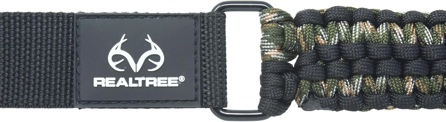 Realtree Paracord Traditional 2 Points Gun Sling 550 Adjustable w/Swivels and Adapter. Officially Licensed Outdoor Sling. Perfect for Hunting and Survival Use. Super