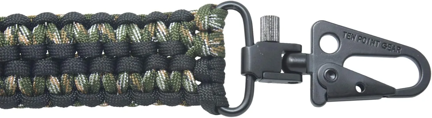 Realtree Paracord Traditional 2 Points Gun Sling 550 Adjustable w/Swivels and Adapter. Officially Licensed Outdoor Sling. Perfect for Hunting and Survival Use. Super