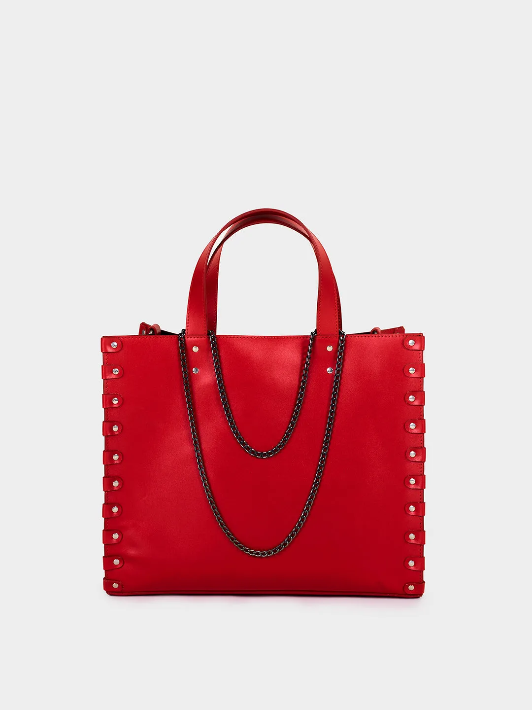 Red Globe Trotter Vegan Tote