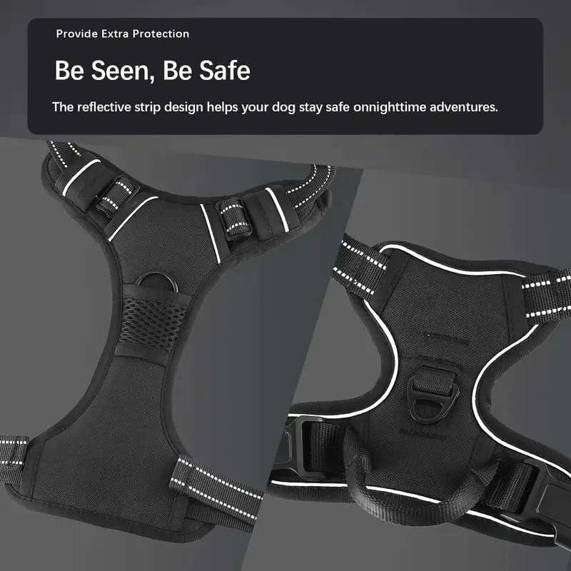 Reflective Adjustable Dog Harness and Leash Set