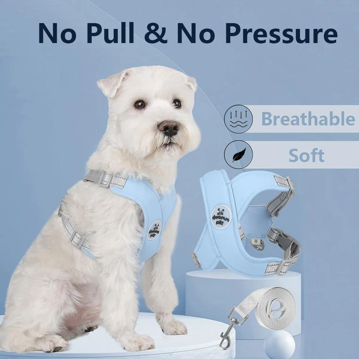 Reflective Dog Leash Vest Type Pet Harness Adjustable Chest Strap Small Dogs