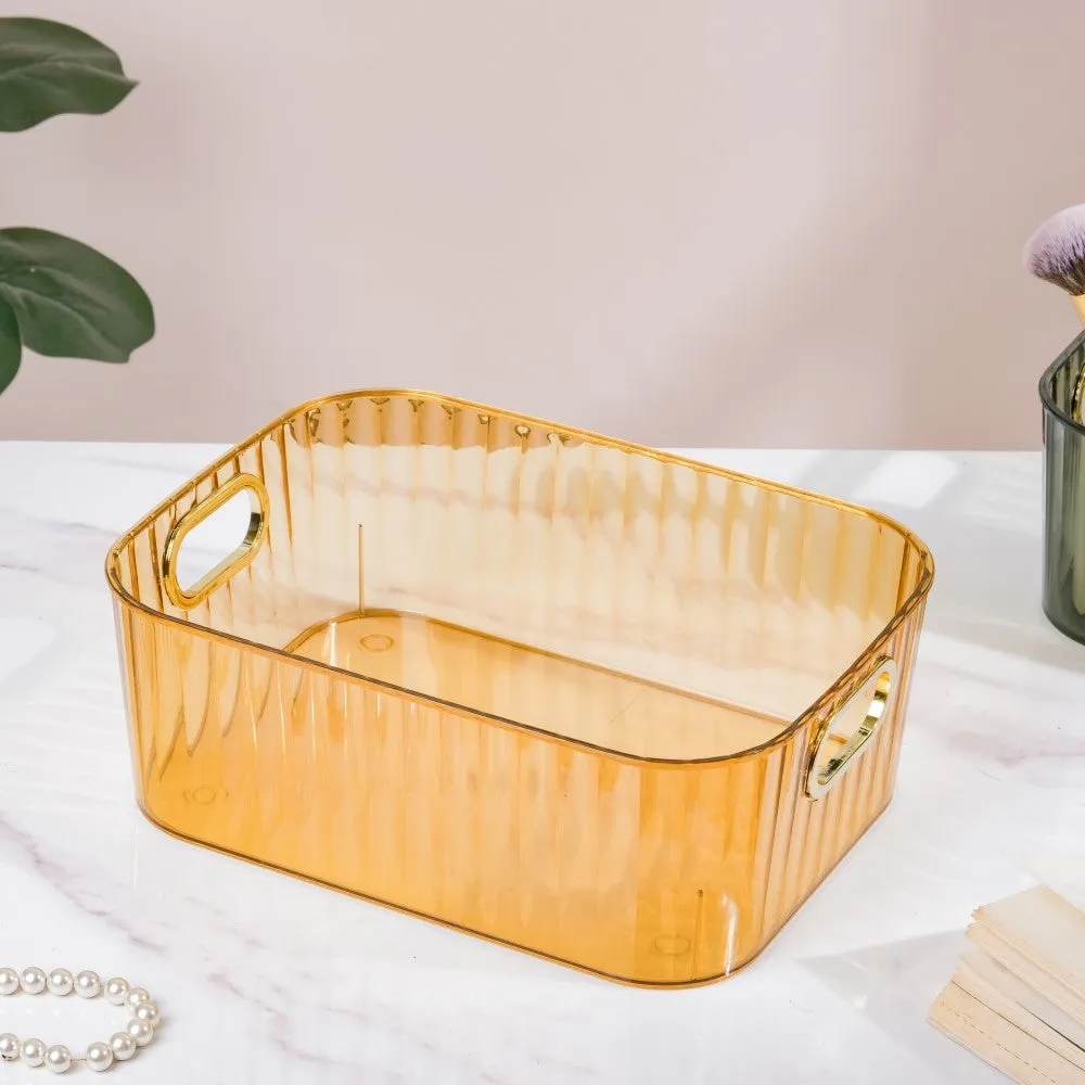 Ribbed Storage Organiser Amber 11 Inch