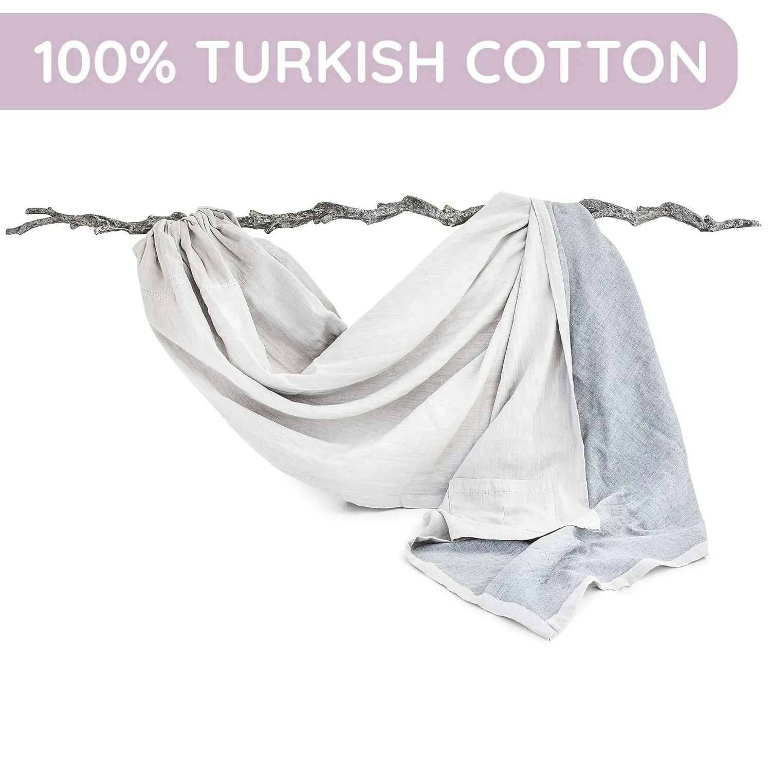 Ring Sling Baby Carrier 100% Cotton Muslin Front and Chest Newborn to Toddler Carrier and Baby Sling (Beige Grey)