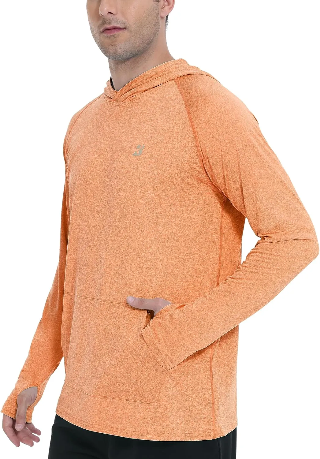 Roadbox Fishing Shirts for Men Long Sleeve, UPF 50  Sun Protection Hoodies with Pocket, Outdoor Running Hiking Rash Guard