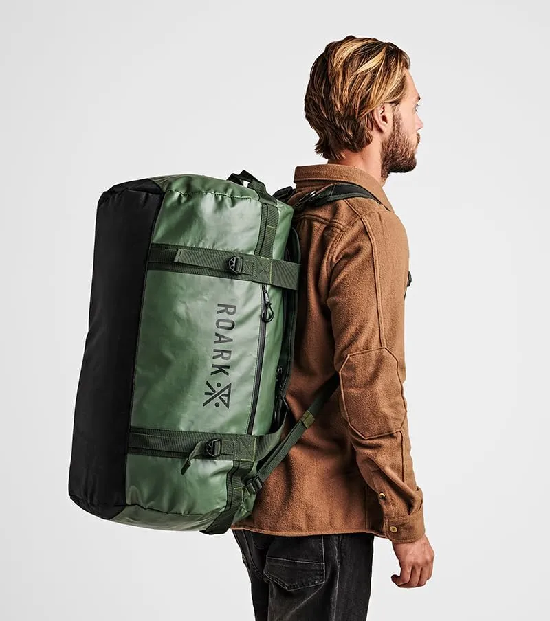 Roark Keg 80L Duffle Backpack, Multi-Day Travel Pack & Bag, Military