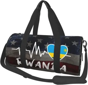 Rwanda Heartbeat Duffel Bag Gym Bag Travel Sports Tote Large Foldable Beach Swim Yoga6