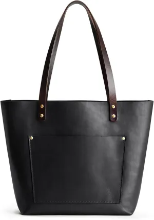 S-ZONE Leather Tote Bag for Women Large Work Shoulder Purses and Handbags with Outside Pocket
