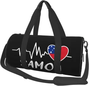 Samoa Heartbeat Duffel Bag Gym Bag Travel Sports Tote Large Foldable Beach Swim Yoga0