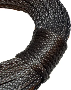 Samson Amsteel Blue Rope 1/4" Strong Dyneema Fiber, 8600 lb Tensile Strength, Torque Free, Low Stretch, 12 Strand, Easy to Splice, Wire Replacement and More (1/4" x 50', Black)