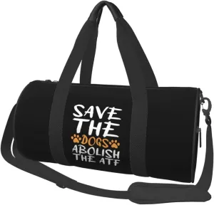 Save The Dogs Abolish The Atf Duffel Bag Gym Bag Travel Sports Tote Large Foldable Beach Swim Yoga5