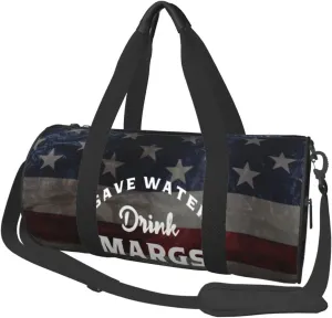 Save Water Drink Margs Duffel Bag Gym Bag Travel Sports Tote Large Foldable Beach Swim Yoga8
