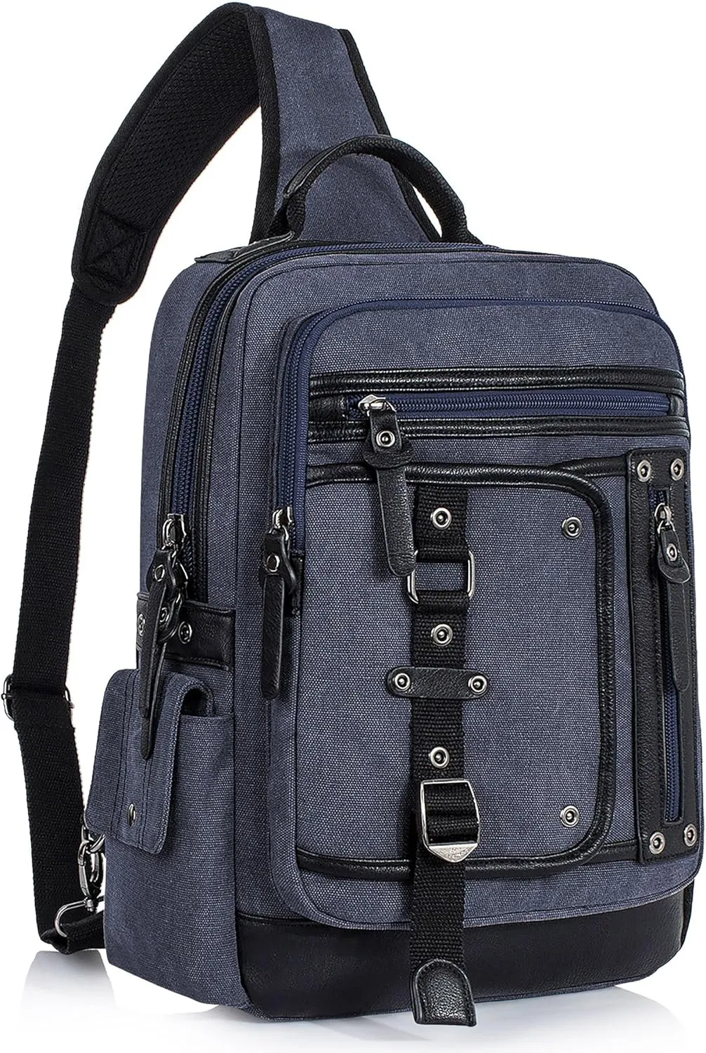 Schkleier Messenger Bag for Men Canvas Sling Bag Crossbody Backpack Laptop Shoulder Bag Hiking Daypacks Casual Tactical