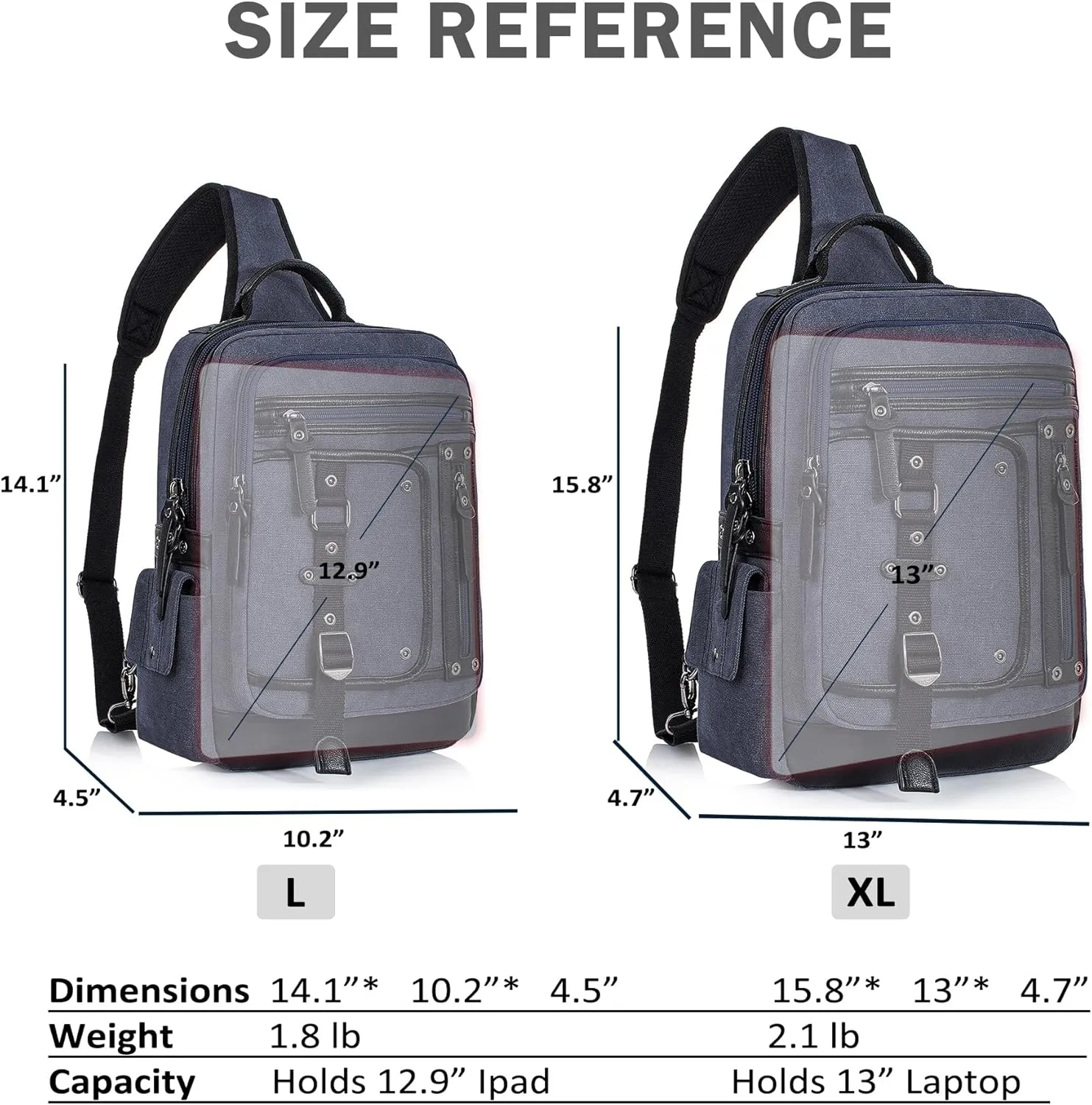 Schkleier Messenger Bag for Men Canvas Sling Bag Crossbody Backpack Laptop Shoulder Bag Hiking Daypacks Casual Tactical