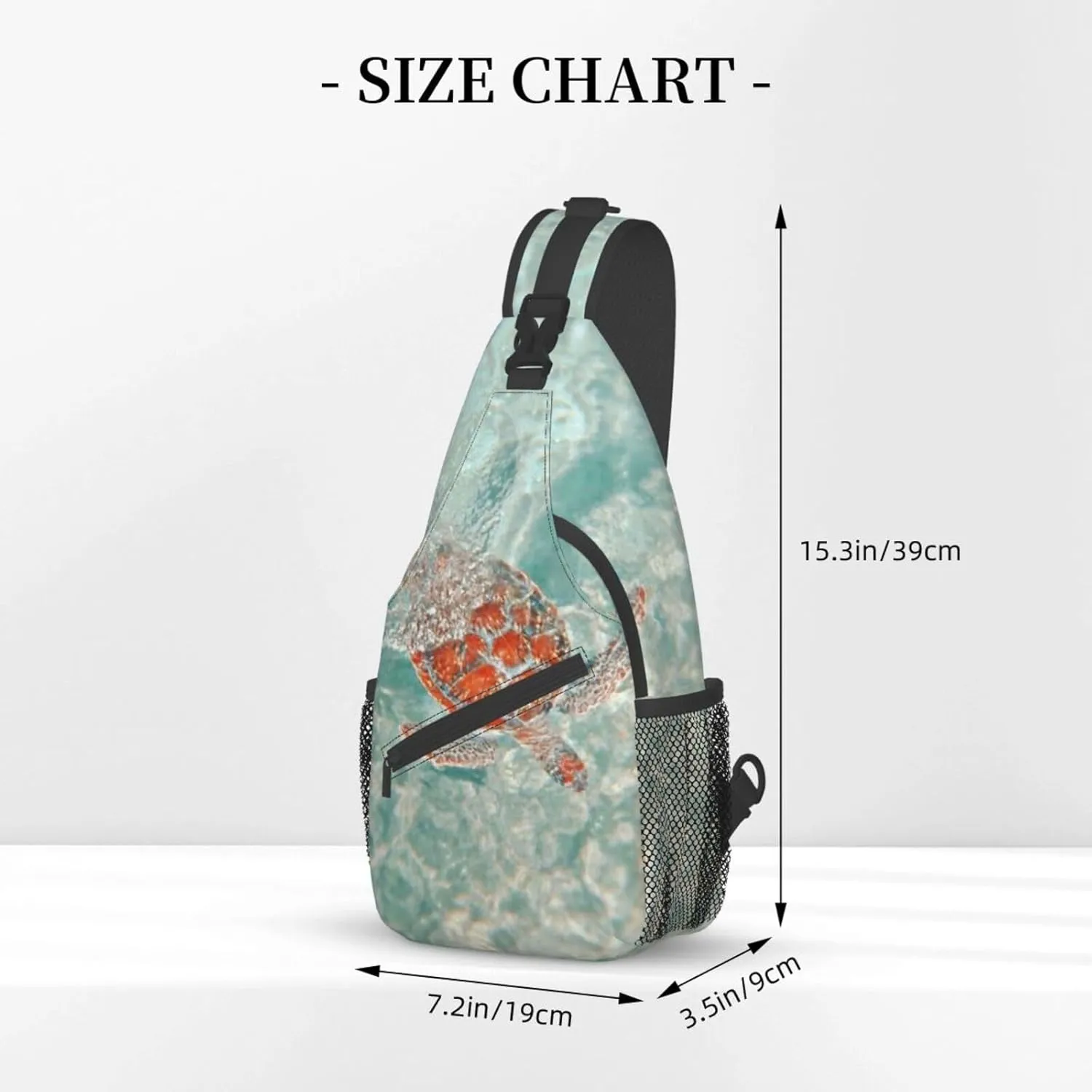 Sea Turtle Crossbody Bag Turtle Shoulder Bag Backpack Beach Sling Bag Chest Casual Daypack for Outdoor