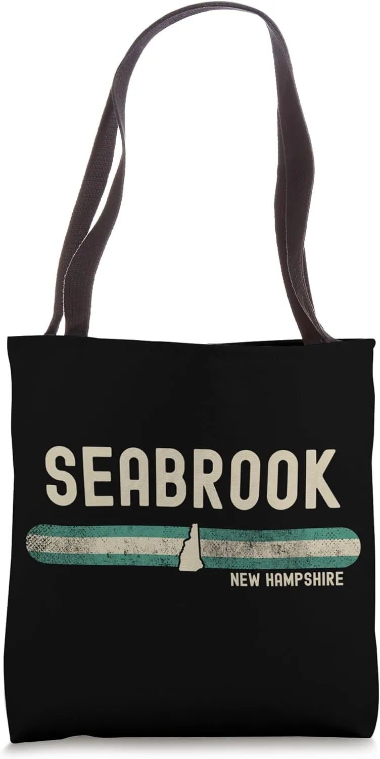 Seabrook NH | New Hampshire | Travel & 80s Style Tote Bag