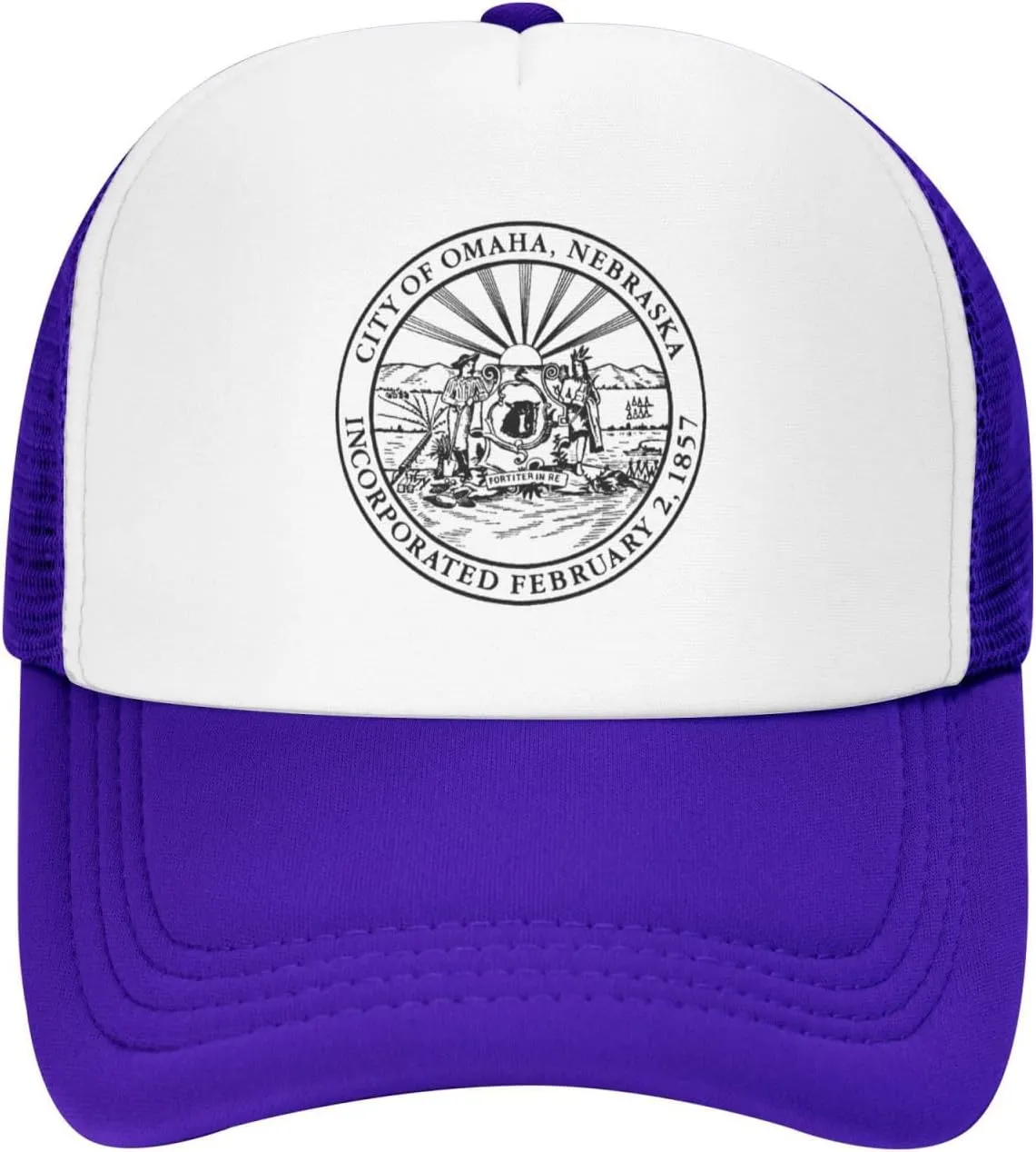Seal of Omaha, Nebraska Baseball Cap for Men Women Adjustable Breathable Mesh Trucker Hat Unisex