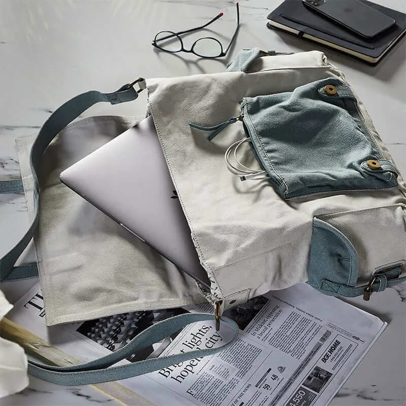 Sebastian Messenger Laptop Bag for Men & Women - Ocean