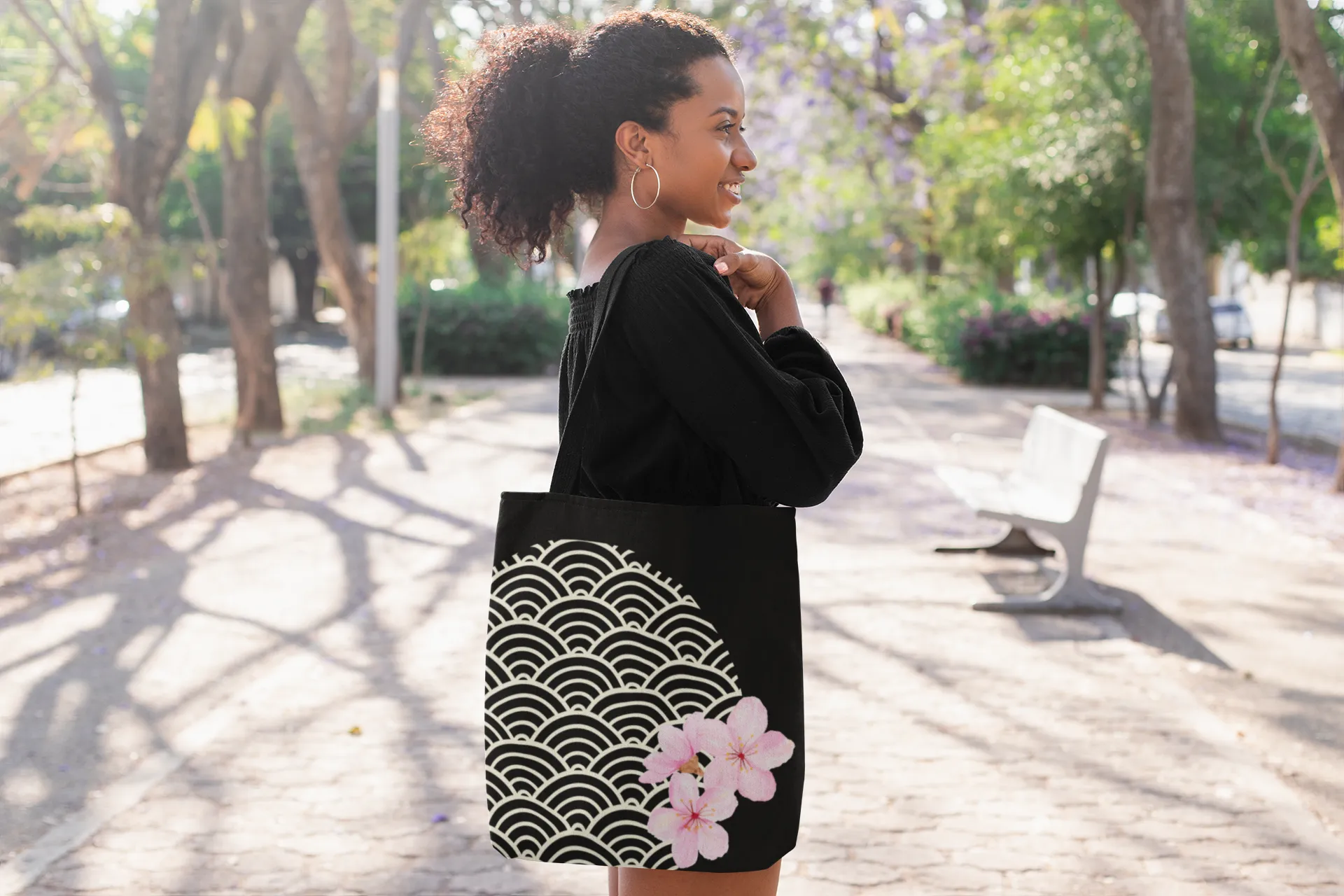 Seigaiha Blossom Tote