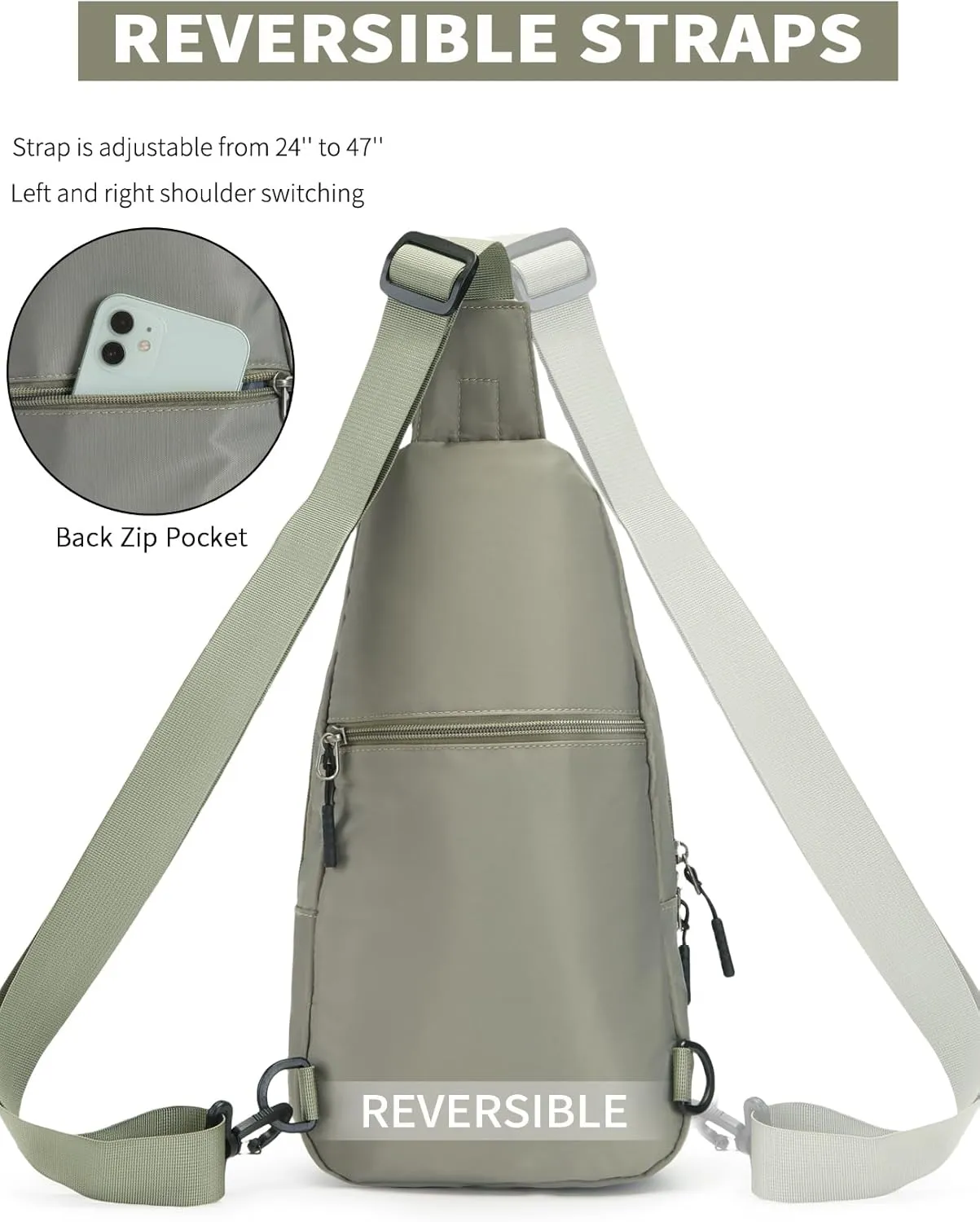 Seoky Rop Small Sling Bag Crossbody for Men Women One Strap Shoulder Cross Body Bag Sling Backpack for Travel