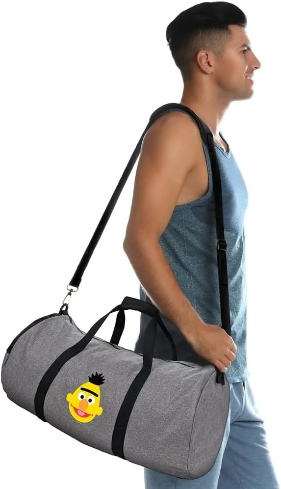 Sesame Street Bert Head Lightweight Duffel Bag for Sports and Gym Packable for Travel