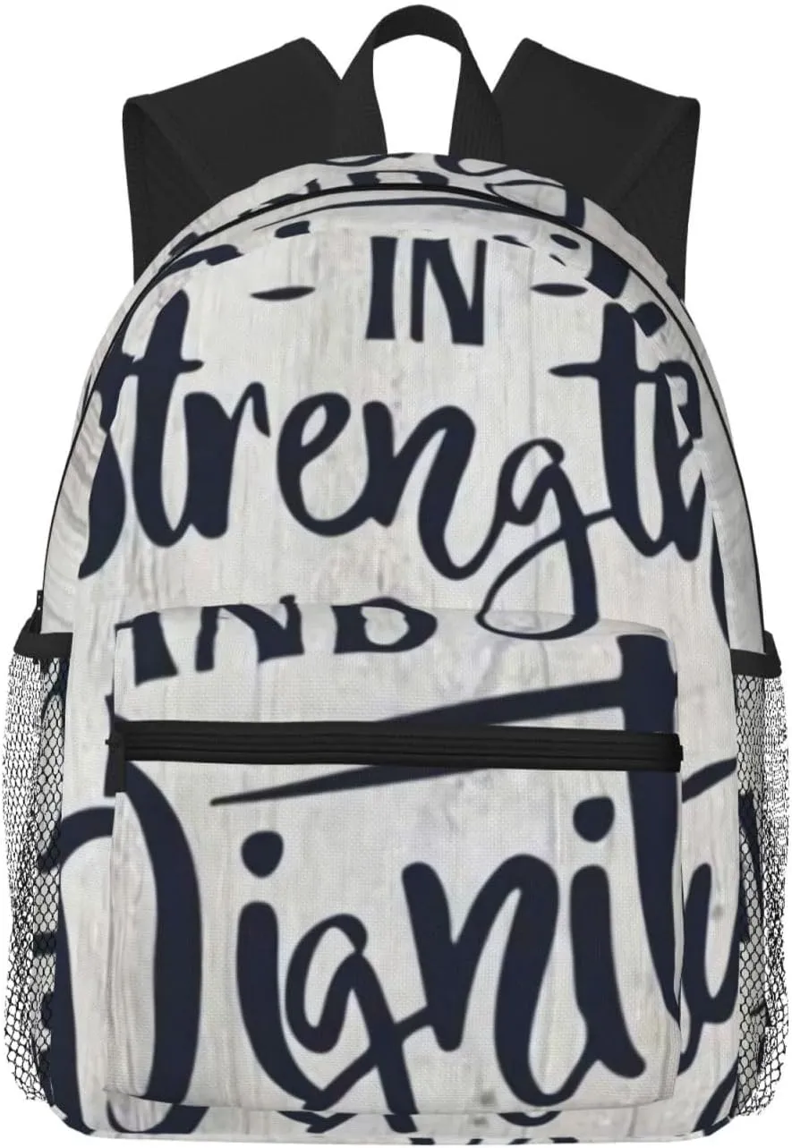 She Is Clothed In Strength And Dignity Proverbs 31 25 Lightweight Packable Backpack Travel Casual Hiking Daypack Foldable Backpack For Men Women