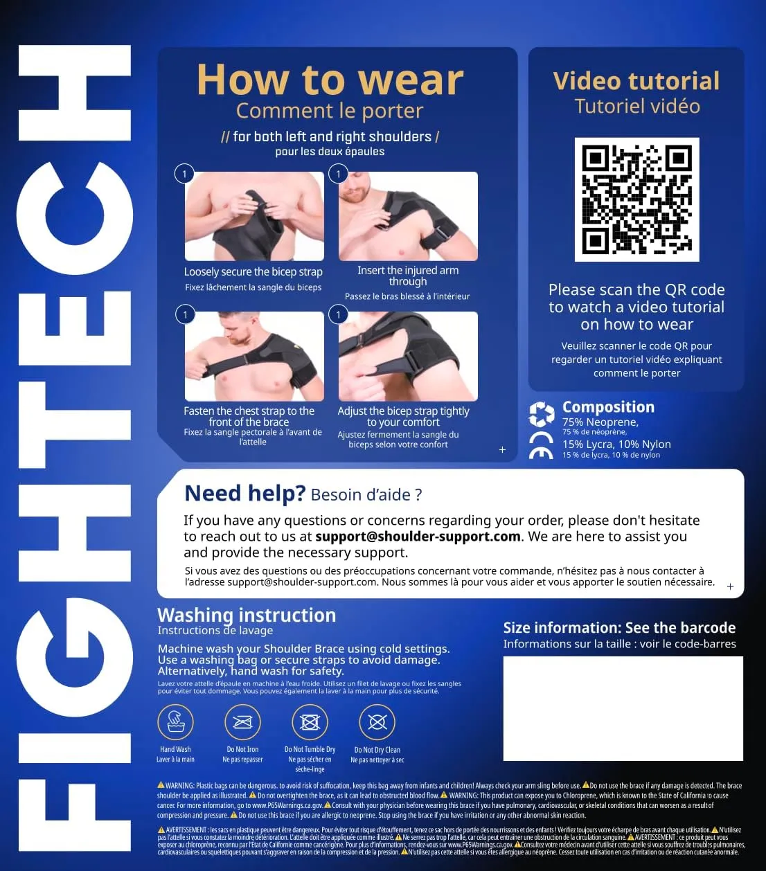 Shoulder Brace - Support & Injury Prevention Brace- Joint Pain Releaser- Shoulder Compression Wrap Strap - Adjustable Injury Accessories for Shoulders - Premium Quality Strap by FIGHTECH (Pink, S-M)