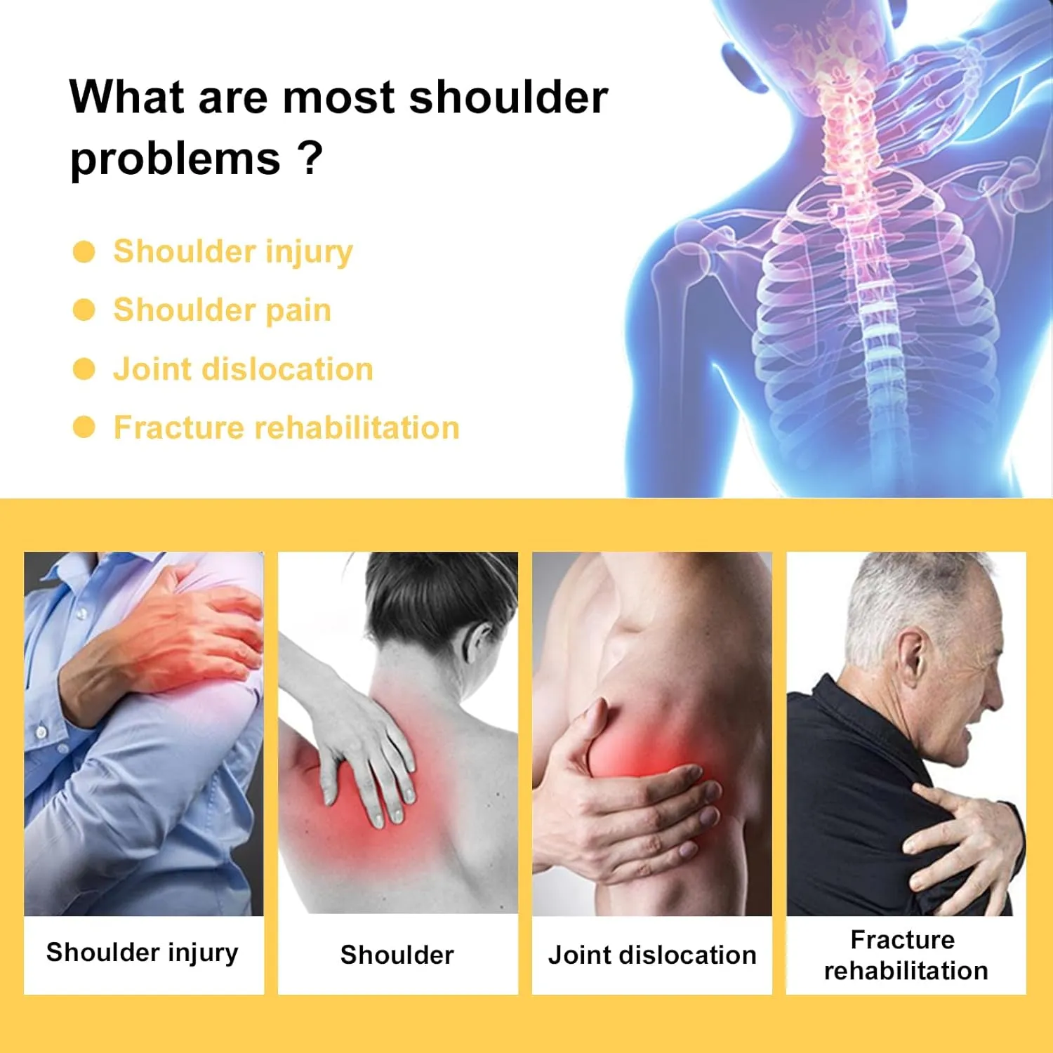 Shoulder Joint Brace for Pain Relief,Rotator Cuff Support Brace,Shoulder Support and Immobilizer for Subluxation,Fracture Rehabilitation Shoulder Dislocated Brace,Adjustable Arm Sling Belt