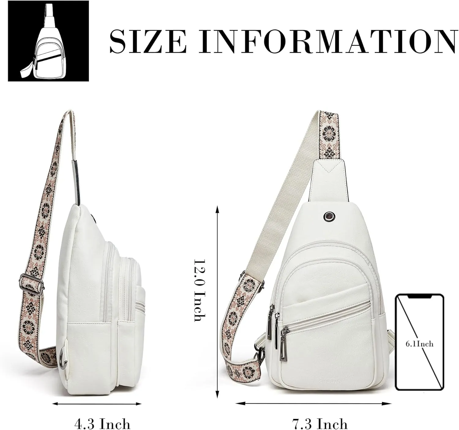 Shrrie Sling Bag - Crossbody Purse for Women, Adjustable Strap for Travel & Daily Use