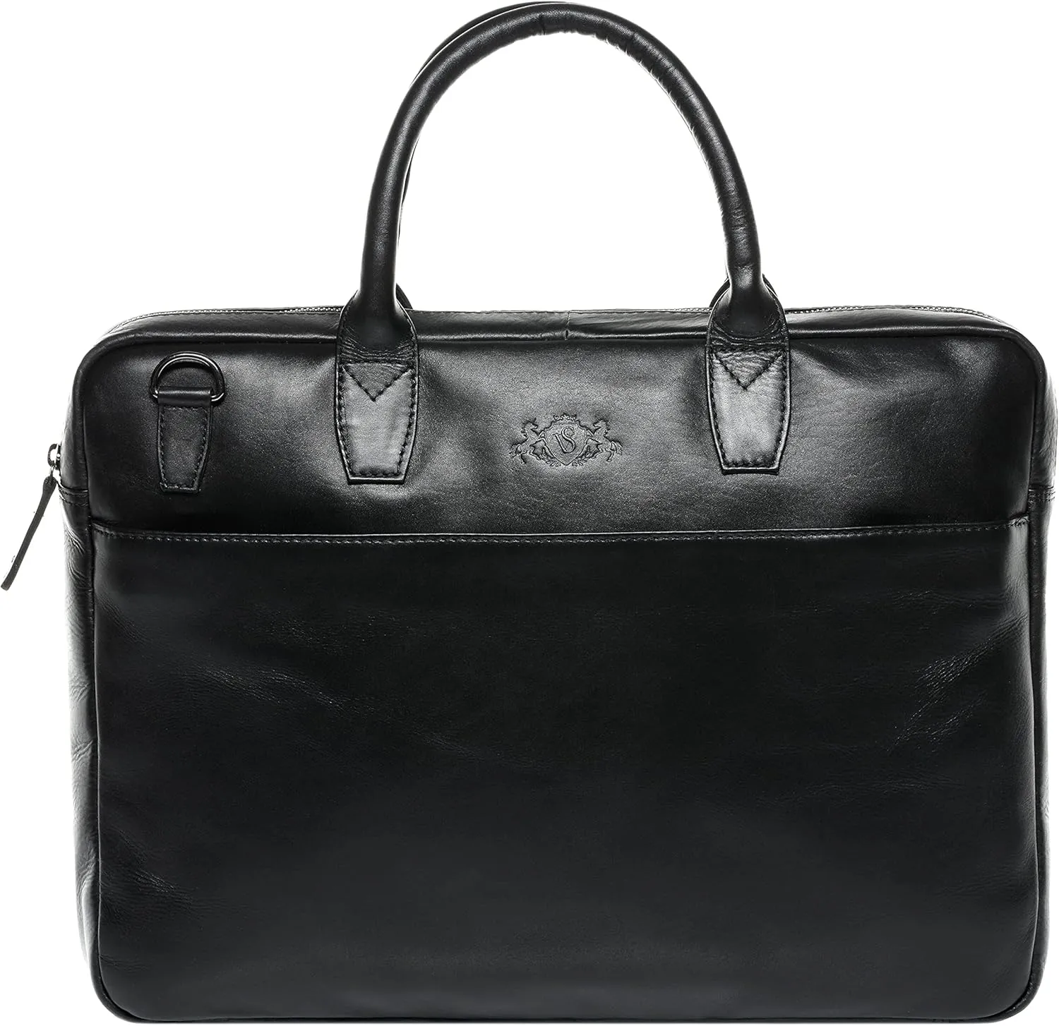 SID & VAIN laptop bag BOSTON Large business office work shoulder bag laptop case real leather portable computer briefcase