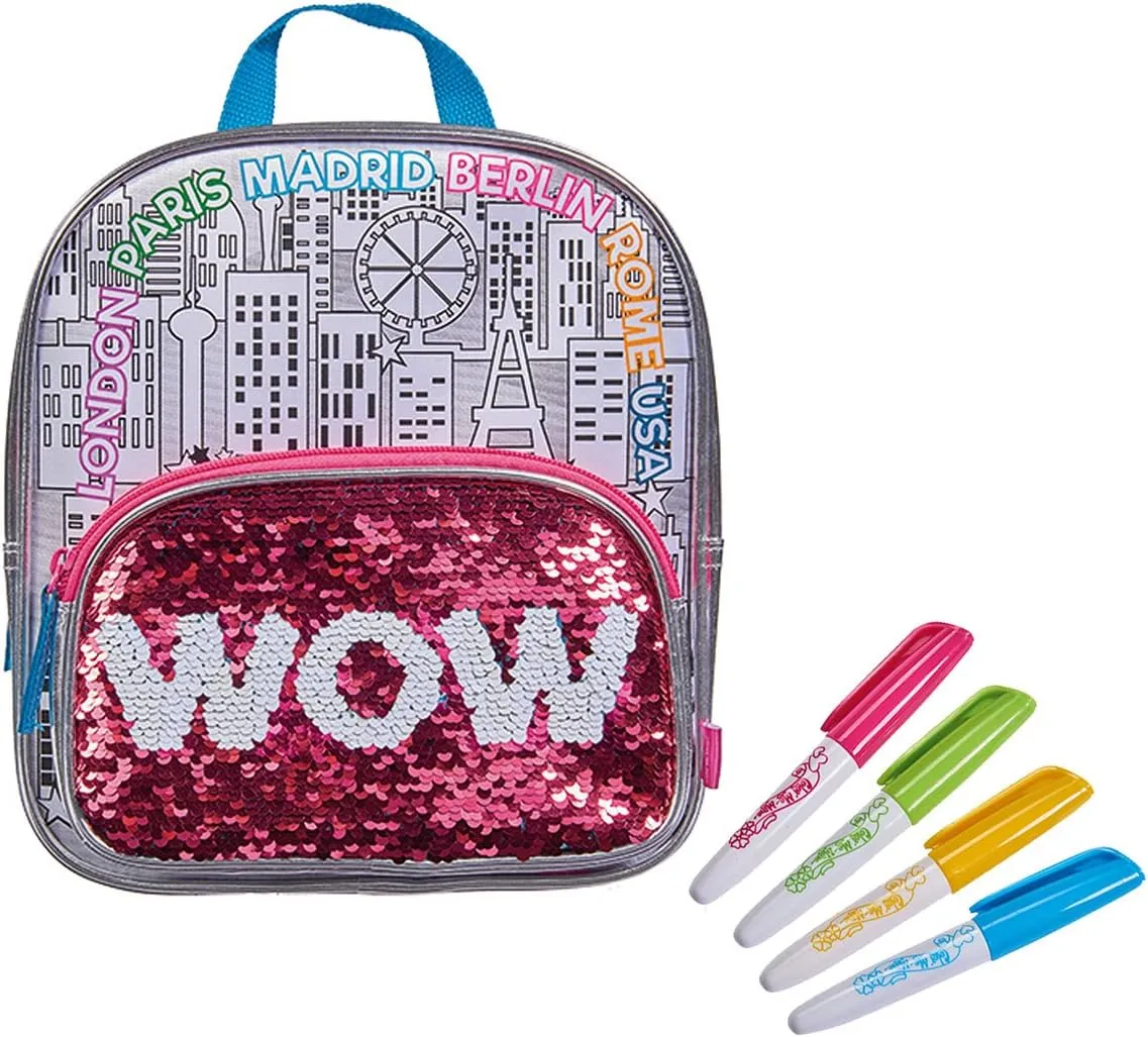 Simba 106374266 Colour Me Mine Swap Back Pack Bag for Painting/Now with Trendy Reversible Sequins