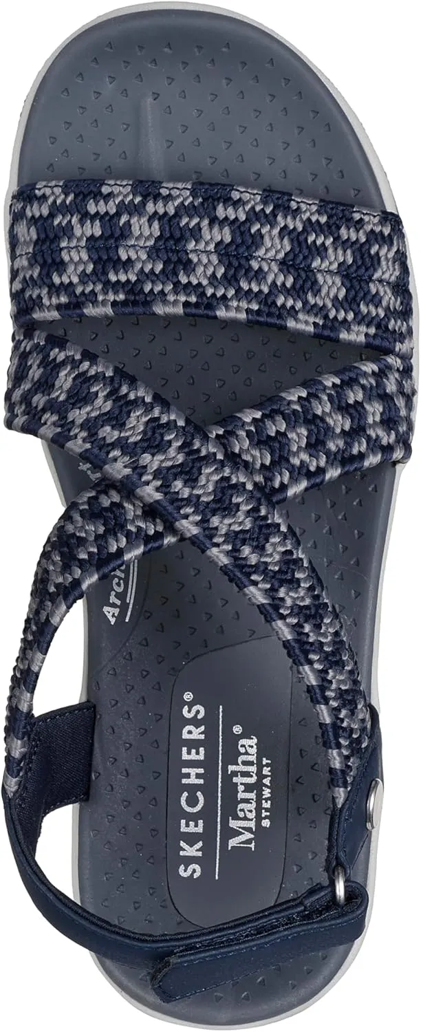 Skechers Women's Martha Stewart Reggae Cup-Coastal Trail Flat Sandal