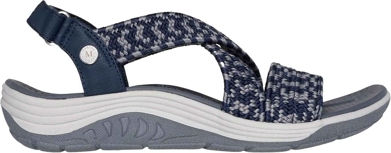 Skechers Women's Martha Stewart Reggae Cup-Coastal Trail Flat Sandal