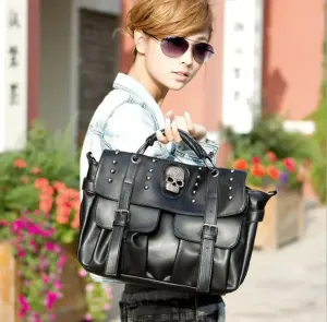Skull Handbag, Versatile Tote Bag