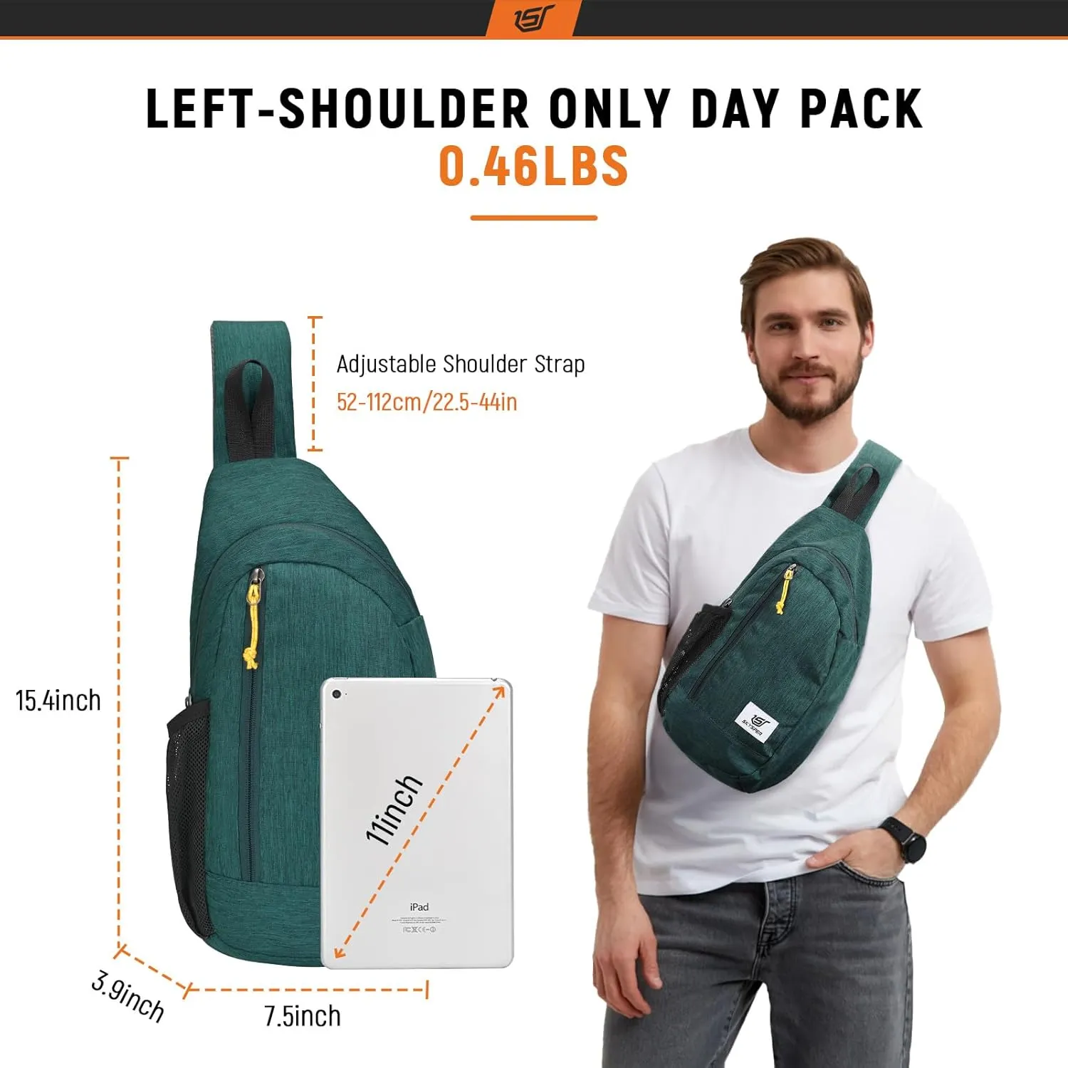 SKYSPER Sling Bag RFID Crossbody Sling Backpack Cross Body Shoulder Travel Bag Hiking Daypack for Women Men(Darkgreen)