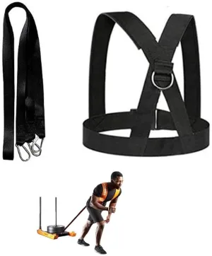 Sled Harness, Weight Speed Tire Pulling Workout Resistance and Assistance Trainer Physical Training Rope Football Exercise Equipment for Outdoor Indoor Men and Women