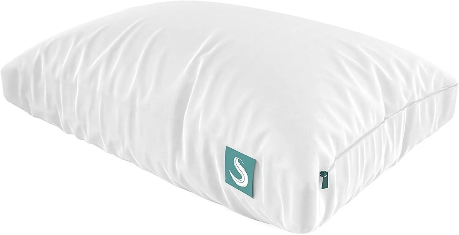 Sleepgram Cooling Bed Pillow & Removable Cover for Sleeping Sets, Queen Size