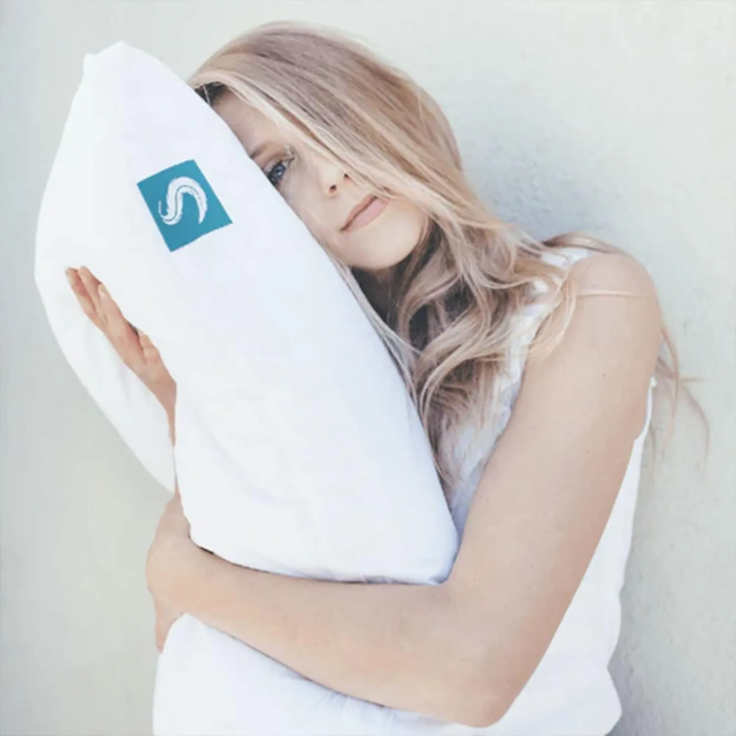 Sleepgram Cooling Bed Pillow & Removable Cover for Sleeping Sets, Queen Size