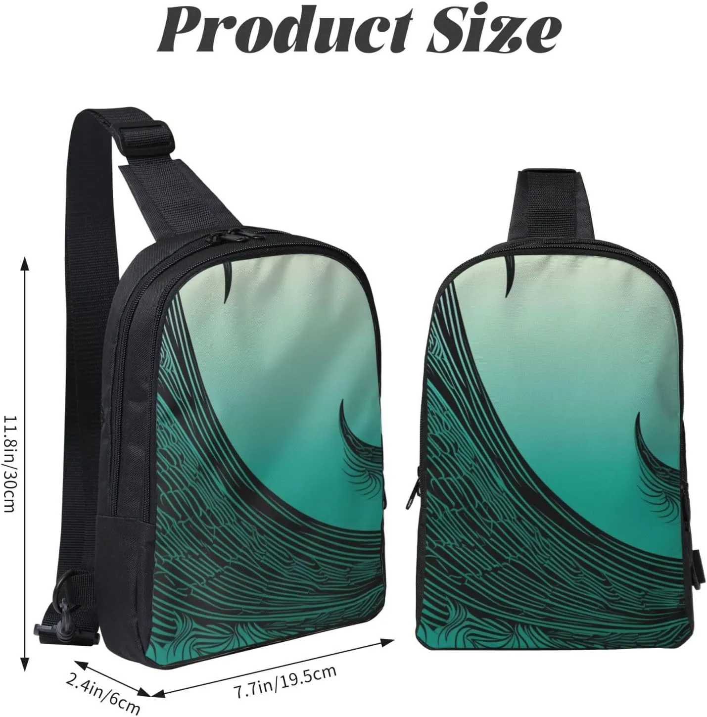 Sling Backpack Crossbody Sling Bag for Men Women Cross Chest Bag Free flowing line pictures Shoulder Bag Travel Hiking Daypack