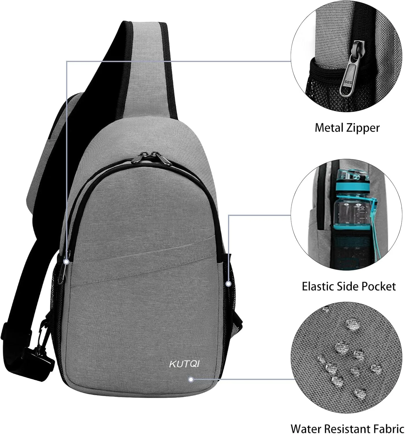 Sling Backpack Crossbody Sling Bag for Women Men Multipurpose Travel Essentials Hiking Chest Bag Daypack