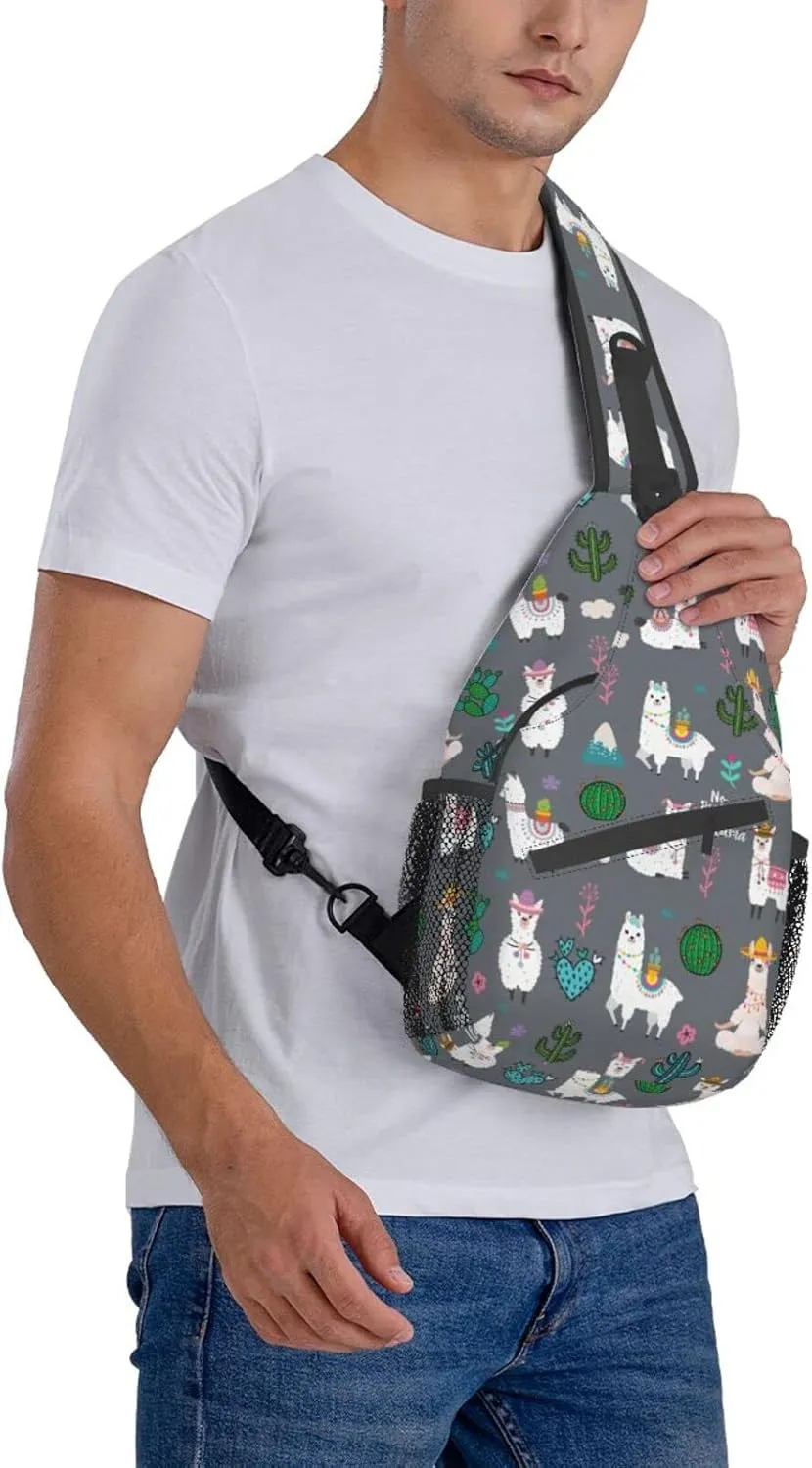Sling Backpack For Men Hiking Daypack Crossbody Shoulder Bag Travel Chest Pack
