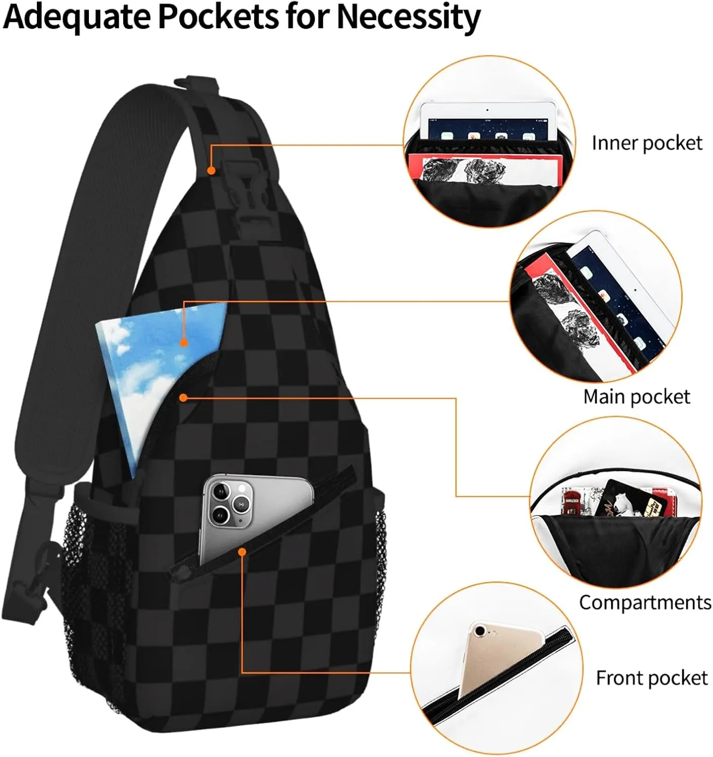 Sling Backpack Trendy Sling Bag Multipurpose Crossbody Sling Travel Hiking Crossbody Shoulder Backpack