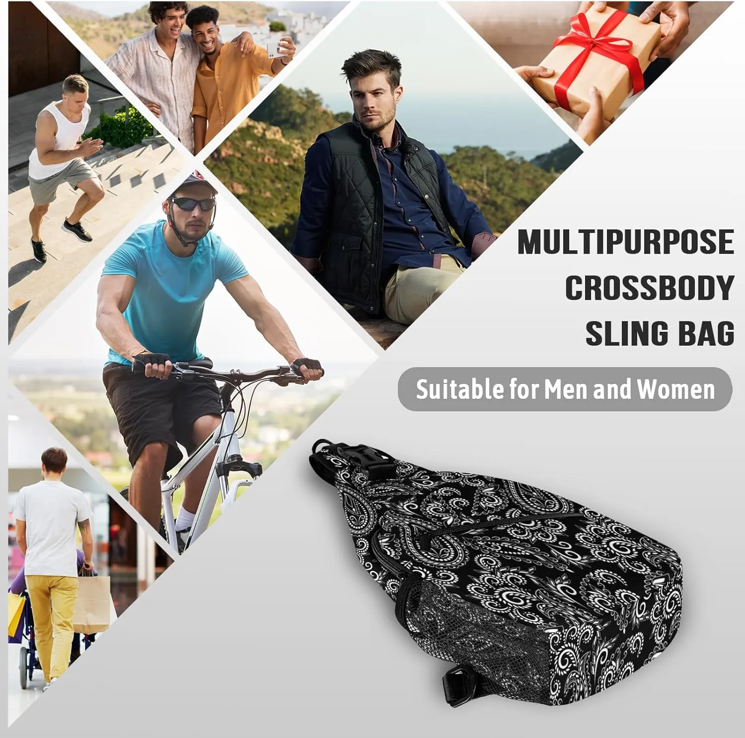 Sling Backpack Trendy Sling Bag Multipurpose Crossbody Sling Travel Hiking Crossbody Shoulder Backpack
